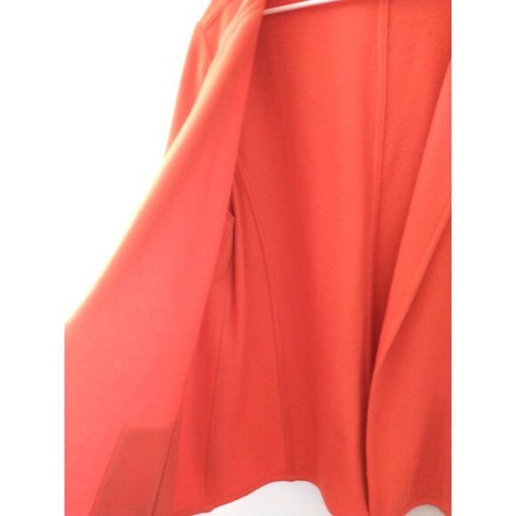 Katie Todd Women's Jacket Wool Blend Open Front Oversized Orange Poland- XL - Picture 4 of 8